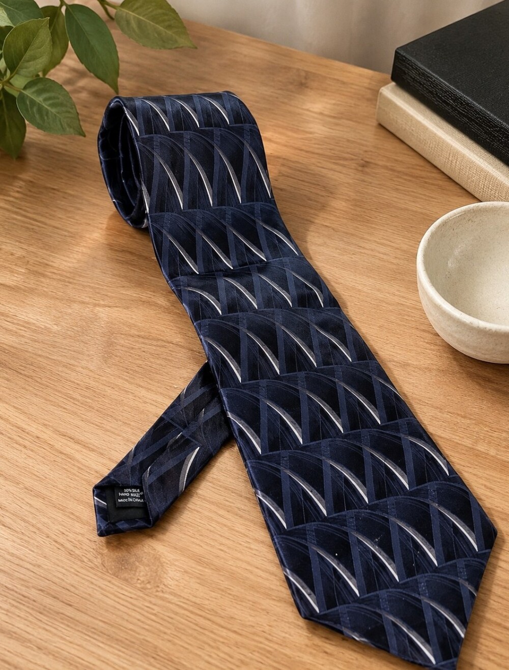 Arrow Black and Gray Geometric Tie